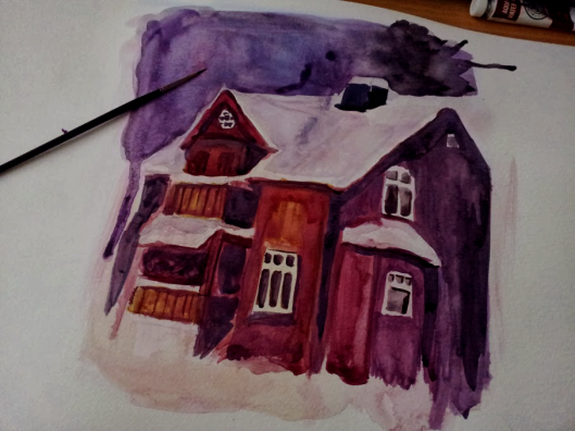 watercolor norw house